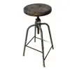 Foto de um(a) Banqueta Vintage Industrial Anos 60, da categoria de Banquetas. Banqueta Vintage Industrial, original de repartição pública. Assento em madeira maciça, base em metal, anos 60. Vendido no marketplace Trésors.
