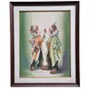 Foto de um(a) Quadro Antigo de Palhaços, da categoria de Pinturas. Quadro antigo de palhaços, óleo sobre tela moldura em madeira original. Vendido no marketplace Trésors.