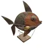 Foto de um(a) Escultura Peixe Realizada por Addis Sheilles, da categoria de Escultura. Escultura Peixe, por Addis Sheilles, assinado , em bronze e cobre, obra de arte toda em metal. Vendido no marketplace Trésors.