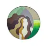 Foto de um(a) Pintura de busto de mulher - abstrato - Suzana Lobo, da categoria de Pinturas. Suzana Lobo (1944). Acrílica sobre tela. 77cm diâmetro. Apresenta pontos com fungo. Vendido no marketplace Trésors.