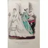 Foto de um(a) Gravura século XIX pintada à mão - Journal Des Demoiselles VI, da categoria de Impressões. Antiga Gravura em Prensa e Pintada à Mão. Compêndio da publicidade francesa de moda "Journal Des Demoiselles", Século XIX... Vendido no marketplace Trésors.