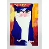 Foto de um(a) Gato Azul e branco sentado (70 x 50 cm) (PM) - Aldemir Martins, da categoria de Serigrafia. Serigrafia original póstuma do artista Aldemir Martins. Dimensões: Altura: 70 cm Largura: 50 cm Breve biografia do artista:... Vendido no marketplace Trésors.