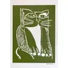 Foto de um(a) Gato Xilo Verde (70 X 50 cm) (PM) - Aldemir Martins, da categoria de Serigrafia. Serigrafia original póstuma do artista Aldemir Martins. Dimensões: Altura: 70 cm Largura: 50 cm Breve biografia do artista:... Vendido no marketplace Trésors.