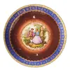 Foto de um(a) Antigo prato decorativo, Porcelana da Bavária, Alemanha 25cm, da categoria de Pratos Decorativos. Antigo Prato Decorativo em Porcelana. Fabricante Alemão da Bavária, anos 1950. Linda decoração com cena galante tradicional... Vendido no marketplace Trésors.