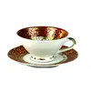 Foto de um(a) Xícara para café em porcelana da Bavaria, da categoria de Xícaras. Xícara para café de coleção, GKC /BAVARIA, com barrado na cor tijolo com arabescos dourados. Tem 4,5A x 8 cm de diâmetro.... Vendido no marketplace Trésors.