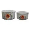 Foto de um(a) Tigelas em porcelana Vera Cruz, da categoria de Tigelas decorativas. Par de tigelas em porcelana branca da manufatura VERA CRUZ com motivos florais em policromia e filetes dourados. Mede maior... Vendido no marketplace Trésors.
