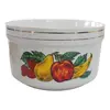 Foto de um(a) Tigela em porcelana, da categoria de Travessas e tigelas. Tigela em porcelana branca com decoração de frutas e filetes dourados. Mede 13cm altura x 22cm diâmetro, apresenta sinais de... Vendido no marketplace Trésors.