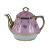 Foto de um(a) Bule para chá em porcelana rosa, da categoria de Bules. BULE PARA CHÁ EM PORCELANA BRANCA COM BARRADO ROSA E FLORES EM DOURAÇÃO. NÃO POSSUI MARCA, DELICADA. EM BOM ESTADO DE... Vendido no marketplace Trésors.