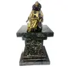 Foto de um(a) Escultura de Pierrô em bronze, da categoria de Modelos e estatuetas. G.LUNELLI - Escultura de bronze envelhecido, representando figura de Pierrô, com sólida base em mármore preto. Medidas do... Vendido no marketplace Trésors.