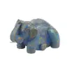 Foto de um(a) Elefante decorativo de madeira em pátina azul., da categoria de Escultura. Elefante em madeira entalhada a mão patinado de azul com incrustações em metal. Em bom estado de conservação. Medidas 29C x... Vendido no marketplace Trésors.