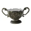 Foto de um(a) Açucareiro em metal prateado, da categoria de Açucareiro. Açucareiro em metal prateado decorado com rosas em alto relevo. Mede 6,5cm de altura, apresenta oxidações no metal. Em bom... Vendido no marketplace Trésors.