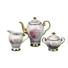 Foto de um(a) Trio de jogo para café em porcelana Real/ S Paulo, da categoria de Conjuntos de café e chá. Trio de remanescentes de jogo para café da REAL / S PAULO com decoração floral em policromia e farta douração. Consiste de... Vendido no marketplace Trésors.