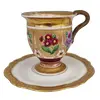 Foto de um(a) Antiga xícara de coleção velho Paris, da categoria de Xícaras. Antiga xícara de coleção em porcelana francesa Velho Paris em dourado , branca e vermelha com decoração floral pintada a... Vendido no marketplace Trésors.