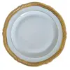 Foto de um(a) Prato De Sobremesa Em Porcelana Branca E Dourada Limoges, da categoria de Pratos. Limoges, Savary "Incrustação de douração dupla polida com ágata".Prato de sobremesa em porcelana branca com desenho... Vendido no marketplace Trésors.