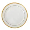 Foto de um(a) Prato raso em porcelana Limoges, da categoria de Pratos. Prato raso para salada em porcelana Limoges branca filetada a ouro. Limoges Unic 12 Rue de Paradis PARIS. França século XX.... Vendido no marketplace Trésors.