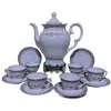 Foto de um(a) Conjunto para café em porcelana SCHMIDT, da categoria de Xícaras. Conjunto para café em porcelana SCHMIDT, decorada com delicadas florezinhas em tons pasteis e guirlanda com barrado azul na... Vendido no marketplace Trésors.