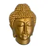 Foto de um(a) Cabeça de Buda em gesso com folha de ouro aplicada, da categoria de Escultura. Clássica cabeça de Buda em gesso com folha de ouro aplicada tendo 22A x 15L x 15P. Vendido no marketplace Trésors.