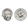 Foto de um(a) Conjunto de porcelana Portuguesa, da categoria de Outros colecionáveis. Conjunto em porcelana portuguesa, de 1953, da marca Verbano. Conjunto completo com 42 peças. 6 pratos rasos, 6 pratos... Vendido no marketplace Trésors.