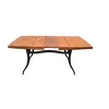 Foto de um(a) Mesa Caviúna anos 60, da categoria de Mesas de Jantar. Mesa de jantar anos 60, tampo em madeira caviúna com aumento central e base ebanizada. Restaurada, disponível para... Vendido no marketplace Trésors.