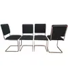 Foto de um(a) Conjunto de mesa e 6 cadeiras - Yutaka Toyota, da categoria de Conjunto de sala de jantar. Escultural conjunto atribuído a Yutaka Toyota, composto por mesa de aço escovado e 6 cadeiras cantilever com estofado em... Vendido no marketplace Trésors.