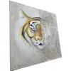 Foto de um(a) Quadro leão - 80 x 80 cm, da categoria de Pinturas. Tecnica mista de pintura, marcas do tempo dimensões: 80cm L x 80cm A. Vendido no marketplace Trésors.