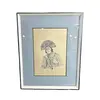 Foto de um(a) Quadro Vintage Lampião Nanquim, da categoria de Molduras para quadros. quadro VINTAGE nanquim sob papel, representando figura de Lampião, assinado Rubens e datado de 1962, com paspatour em tom de... Vendido no marketplace Trésors.