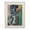 Foto de um(a) Quadro Mulher OSE - 69 cm x 89cm, da categoria de Pinturas. Pintura óleo sobre eucatex - Artista desconhecido DIMENSÕES: 69cm L x 89cm A. Vendido no marketplace Trésors.