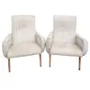 Foto de um(a) Par de poltronas Italianas em pau marfim, da categoria de Poltronas. Raro par de poltronas ao estilo Italiano, design anônimo, estado original de conservação, estrutura em madeira pau... Vendido no marketplace Trésors.
