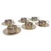 Foto de um(a) Conjunto porta xícaras prata 90, da categoria de Xícaras. Cristófoli - Antigo e lindo conjunto com 06 porta xícaras com pires em prata 90. Vendido no marketplace Trésors.