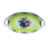 Foto de um(a) Travessa formato navete em porcelana branca com decoração floral, da categoria de Travessas e tigelas. Original travessa com forma de navete em porcelana branca com decoração floral em policromia. Apresenta pegas vazadas nas... Vendido no marketplace Trésors.