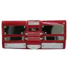 Foto de um(a) Bolsa Clutch em couro vermelho GUCCI, da categoria de Outros objetos decorativos. ACESSÓRIOS FEMININOS - Clutch em couro na tonalidade vermelha com ferragens em metal prateado e detalhes em acrílico da... Vendido no marketplace Trésors.