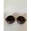 Foto de um(a) Dupla de bowls em cerâmica, da categoria de Garrafas, potes e jarros. Dupla de bowls em cerâmica, marrom. Mede: 15cm diâmetro x 8cm altura. Vendido no marketplace Trésors.