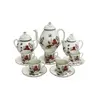 Foto de um(a) Antigo conjunto japonês com 8 peças, da categoria de Conjuntos de café e chá. Antigo conjunto para café com 8 peças em louça na tonalidade bege, com decoração típica oriental nas tonalidades laranja e... Vendido no marketplace Trésors.