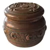 Foto de um(a) Antiga Caixa Decorativa Púcaro Porta Joias Cobre Art Nouveau, da categoria de Porta-Jóias. Antiga caixa decorativa, púcaro, porta joias ou potiche em cobre com decoração art nouveau em relevo. Linda peça. Medidas... Vendido no marketplace Trésors.