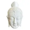 Foto de um(a) Antiga Escultura Máscara De Buda Porcelana Blanc The Chine, da categoria de Objetos de parede esculturais. ~ Blanc The Chine ~ Antiga e expressiva escultura oriental, máscara de parede, representando rosto de Buda/Divindade em... Vendido no marketplace Trésors.