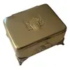 Foto de um(a) Antiga Caixa Decorativa Porta Joias Em Bronze Art Nouveau, da categoria de Cestos e Caixas. Norblin & Co. Galw. Warszawa, fábrica polonesa. Antiga caixa decorativa porta joias em metal dourado. Linda decoração com... Vendido no marketplace Trésors.