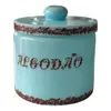 Foto de um(a) Antigo Pote Para Algodão Caixa Em Opalina Francesa Azul, da categoria de Garrafas, potes e jarros. Antiga caixa pote para algodão em opalina francesa azul. Peça versátil e decorativa. Medidas 12x13cm. Vendido no marketplace Trésors.