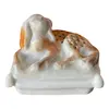 Foto de um(a) Antigo Raro Paliteiro Coleção Cachorro Porcelana Vieux Paris, da categoria de Paliteiros. Paliteiro em porcelana artística francesa Vieux Paris, representando cachorro na almofada. Numerado na base. Franca, final... Vendido no marketplace Trésors.