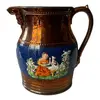 Foto de um(a) Antiga Pequena Jarra Leiteira Cerâmica Inglesa Copper Luster, da categoria de Garrafas, potes e jarros. Por volta do ano de 1860 a fábrica inglesa Coppeland e Garrett introduziu um tipo diferente de decoração que ficou conhecida... Vendido no marketplace Trésors.