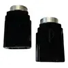 Foto de um(a) Antigo Saleiro Pimenteiro Galheteiro Art Deco Opalina Black, da categoria de Saleiros e pimenteiros. Antigos e grandes Salt&Pepper (sal e pimenta) em opalina black milk glass, origem França. Período Art Deco. Medidas 12x7cm... Vendido no marketplace Trésors.