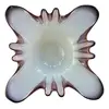Foto de um(a) Antigo Bowl Decorativo Centro Em Murano Seguso Opalescente, da categoria de Centro de mesa. ~ Opalescent Glass ~Antigo e belíssimo bowl decorativo ou centro de mesa em Murano italiano opalescente com a borda lilás.... Vendido no marketplace Trésors.
