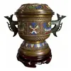 Foto de um(a) Antigo Potiche Defumador Incensário Japonês Bronze Cloisonné, da categoria de Garrafas, potes e jarros. Antigo e raro potiche defumador em bronze maciço com decoração manual da primorosa técnica Cloisonné, trabalho em esmalte na... Vendido no marketplace Trésors.