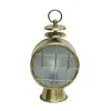 Foto de um(a) Antigo farolete de ferrovia, da categoria de Luminárias de chão. Farolete de ferrovia antiga, em metal dourado e vidro fosco, transformado em luminária, funcionando (sem garantias). ... Vendido no marketplace Trésors.