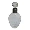 Foto de um(a) Perfumeiro de cristal, da categoria de Garrafas, potes e jarros. Delicado perfumeiro antigo, em cristal translúcido com lapidações facetadas e gargalo em metal prateado. Tampa também com... Vendido no marketplace Trésors.