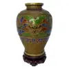 Foto de um(a) Antigo Raro Legítimo Vaso Oriental Em Bronze Cloisonné, da categoria de Vasos. Antigo e lindo vaso em bronze Cloisonné, linda decoração esmaltada à mão ao redor da peça. Essa técnica de trabalho em... Vendido no marketplace Trésors.