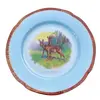 Foto de um(a) Antigo Prato Decorativo Porcelana Alemã Com Alces, da categoria de Pratos Decorativos. Antigo prato decorativo em porcelana artística alemã, decoração com alces e filetes de ouro. Diâmetro 21cm. Vendido no marketplace Trésors.