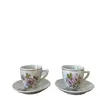 Foto de um(a) Dupla de xícaras Pozzani, da categoria de Xícaras. Dupla de xícaras de porcelana para cafézinho, Pozzani. 5cm de altura. Pires: 10cm de diâmetro. Vendido no marketplace Trésors.