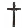 Foto de um(a) Crucifixo em madeira nobre, da categoria de Objetos religiosos e espirituais. Crucifixo em madeira nobre com apliques em metal dourado e corpo de Cristo também em metal dourado, com riqueza de detalhes.... Vendido no marketplace Trésors.