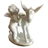 Foto de um(a) Antigo Bloco Escultórico Anjo Porcelana Alemã Gerold Bavaria, da categoria de Escultura. Gerold & Co Tettau, Bavaria - Germany. Antigo e delicado bloco escultórico representando anjo com burrico, feito à mão em... Vendido no marketplace Trésors.