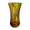 Foto de um(a) Antigo Vaso Cristal Tcheco Âmbar Lapidação Dedão Art Deco, da categoria de Vasos. Antigo e lindo vaso em cristal Europeu, doublé na cor âmbar. Lapidado à mão, lapidação dedão, fundo estrelado. Art... Vendido no marketplace Trésors.